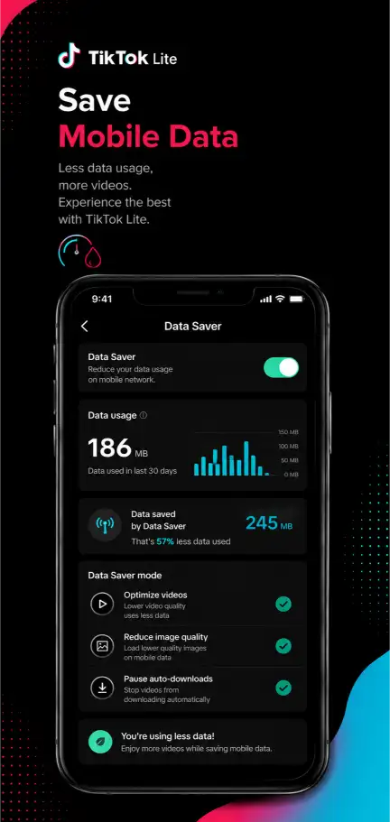 TikTok Lite APK Latest Version Download for Android 5 screenshot image of tiktok lite apk mobile data saving feature